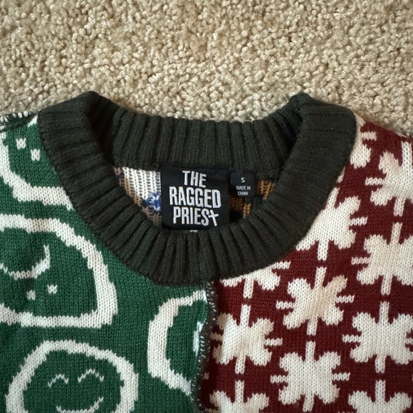 The Ragged Priest Multicolor Patterned Crewneck Sweater - Picture 3 of 4